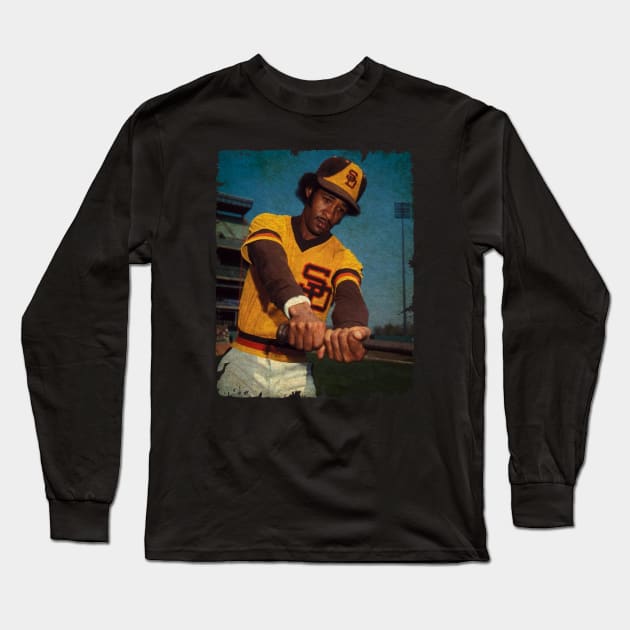 Ozzie Smith in San Diego Padres Long Sleeve T-Shirt by SOEKAMPTI